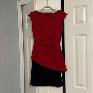Enfocus Studio Red & Black Dress
